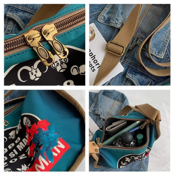 Messenger Shoulder Tide Bag (Blue)
