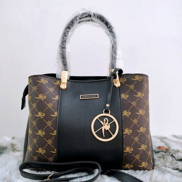 Premium Quality, Classic Design and Elegant Style Orgnial PU Leather handbag for Women (Black)