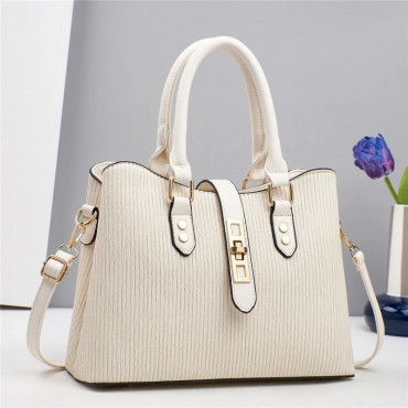 New Atmospheric PU Leather Luxurious Texture Bag for Ladies (White)