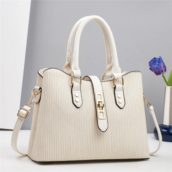 New Atmospheric PU Leather Luxurious Texture Bag for Ladies (White)