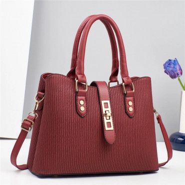 New Atmospheric PU Leather Luxurious Texture Bag for Ladies (Marun)