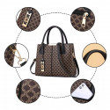 New Design High Quality Big Capacity Luxury Printed Crossbody Bag (Black)