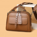 Genuine Soft Leather Handbag(Brown)