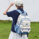 Academy Style School Bag Book Bag Lightweight College Student Backpack(blue)