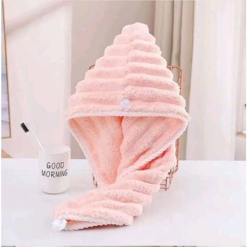 Microfiber Hair Towel ( ১ পিচ Pink কালার )