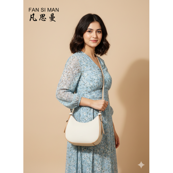 Trendy tote new style Women’s shoulder Bag ( Off-Whaite)