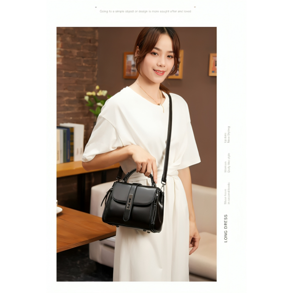 Latest Luxury Sling Shoulder Bags Women's Handbags Crossbody Bag (Black)