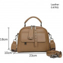 Genuine Soft Leather Handbag(Off-White)