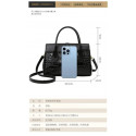 Casual Tote Luxury Leather Handbags Purse Women Bag (Black)