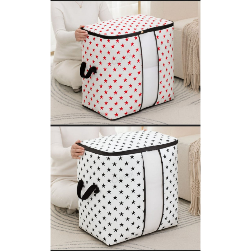 ২ পিস-New Star Printed Quilt Storage Bag ( Vertical)