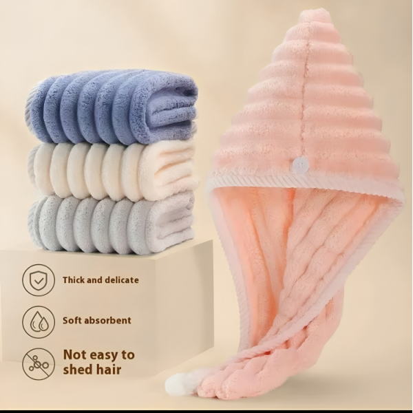 Microfiber Hair Towel ( ১ পিচ Pink কালার )