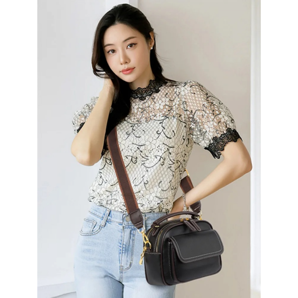 New Sac a Main Women Handbag soft small Shoulder Pu Leather Tote Hand Bags for Ladies(Black)