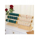 3-Layer Jewelry Rack Wooden Bracelet Holder Large Capacity Necklace Jewelry Storage Organizer