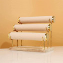3-Layer Jewelry Rack Wooden Bracelet Holder Large Capacity Necklace Jewelry Storage Organizer