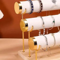 3-Layer Jewelry Rack Wooden Bracelet Holder Large Capacity Necklace Jewelry Storage Organizer