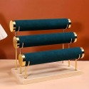 3-Layer Jewelry Rack Wooden Bracelet Holder Large Capacity Necklace Jewelry Storage Organizer