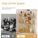 3 Layer Corner Makeup Storage Shelf