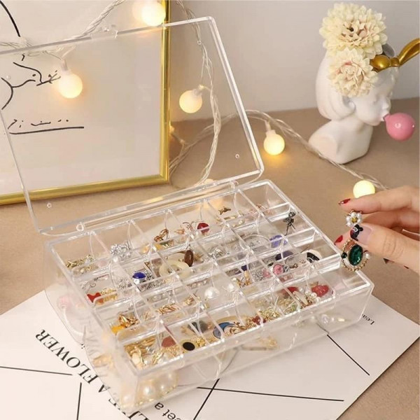 2 Layer Acrylic Jewelry Storage Box