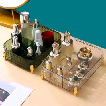 Large Capacity Multi Grids Transparent Storage Box