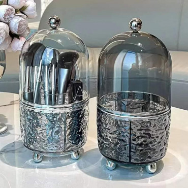 Acrylic 360° Rotating Makeup Brush Holder 