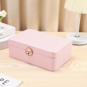PU Leather Jewelry Earring Ring Necklace Storage Box 