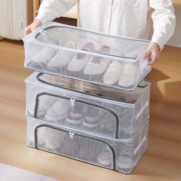 Foldable Large Capacity PVC Shoe Organier Box 