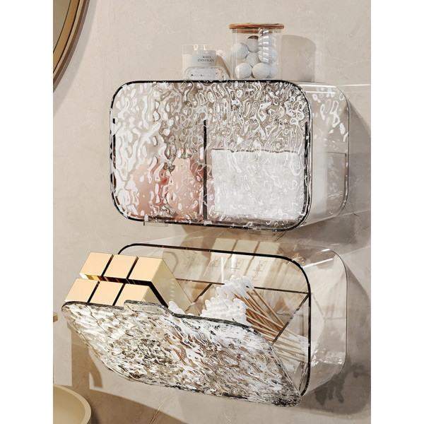 Wall Mounted Multifunctional Makeup Cotton Storage Box