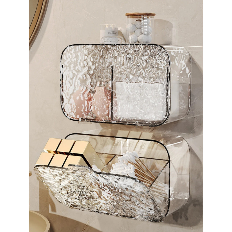 Wall Mounted Multifunctional Makeup Cotton Storage Box