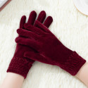 Stylish Women's Velvet Hand Gloves