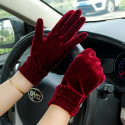 Stylish Women's Velvet Hand Gloves