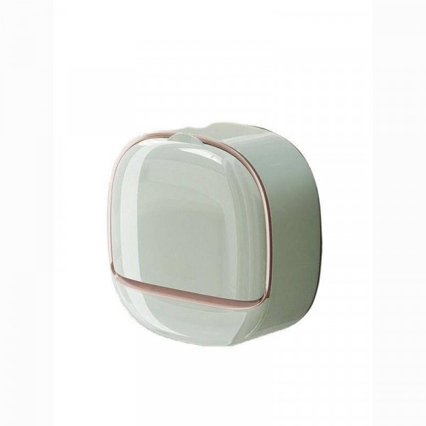 Wall-mounted household soap holder drain with cover bathroom soap storage rack