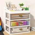 Drawer Transparent Storage Boxes Large Capacity Dust-proof Desk Organizer Box