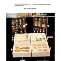 Clear Jewelry Display Organizer Earrings Ring Necklace Bracelet Stand Holder Acrylic Jewelry Storage Box with Velvet Drawer
