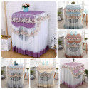 Lace Ruffles Floral Washing Machine Cover