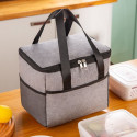 Aluminium Foil Insulated Lunch Bag(Black)