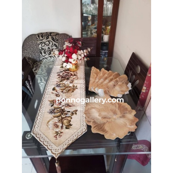 High quality vintage dining table Mat with runner