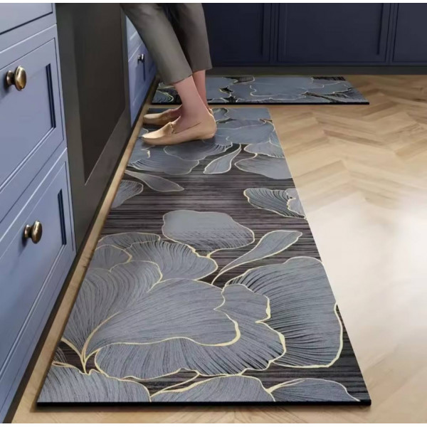 Anti-slip 3D Printed Geometric Kitchen Mat Set