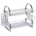2 Layer Dish Drainer Kitchen Rack