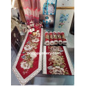 High quality vintage dining table mat with runner