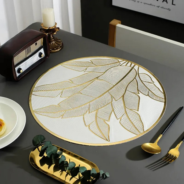 Dining Mats Set Round Shape ( 6 Pics)