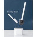 2 piece Wall Mounted Silicone Toilet Cleaning Brush