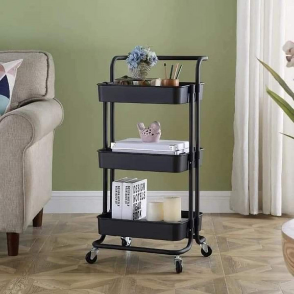 Foldable 3 Tier kitchen trolley
