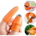 Silicone Thumb Knife Finger Protector Vegetable Harvesting Knife Plant Blade Scissors Cutting Rings Garden Gloves.
