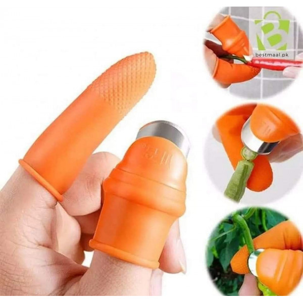 Silicone Thumb Knife Finger Protector Vegetable Harvesting Knife Plant Blade Scissors Cutting Rings Garden Gloves.