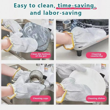 Stainless Steel Wire Waterproof Dish washing Gloves