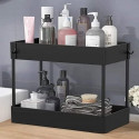 Under Sink Organizer, Under Bathroom Sink Storage 2 Tier