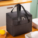 Aluminium Foil Insulated Lunch Bag(Black)