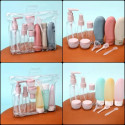 Travel Bottles Set With Storage Bag Travel Size Empty Liquid Cream Lotion Containers Fine Mist Spray Bottle Squeeze Tube