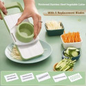 5 In 1 Stainless Steel Multifunctional Safe Fruit Vegetable Slicer Cutter Shredders 