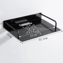 Black metal wifi router stand 